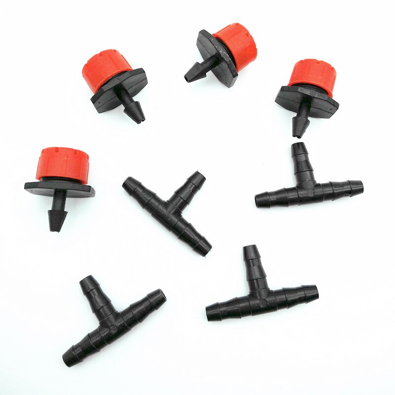 100 Sets (200 PCS) 8 gat mondstuk drip Verbinding links Cooling apparatuur Tuin faciliteiten druppelsysteem