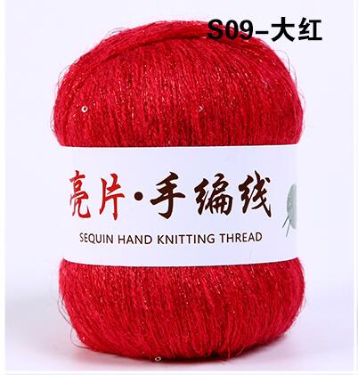 Paillettes de soie brillante 50g/boule, Angola, sentiments amoureux, fil de laine Mohair fin en peluche, laine Fine, crocheté à la main, matériaux de tricotage: S09