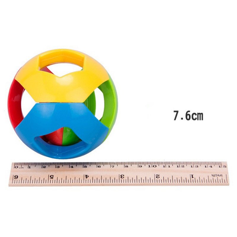 Funny Baby Toys Loud Newborn Baby Toy Infant Early Learning Bell Bell Soft Plastic 6 Color Hand Ball Rattle Kids Educational Toy: ratter ball346