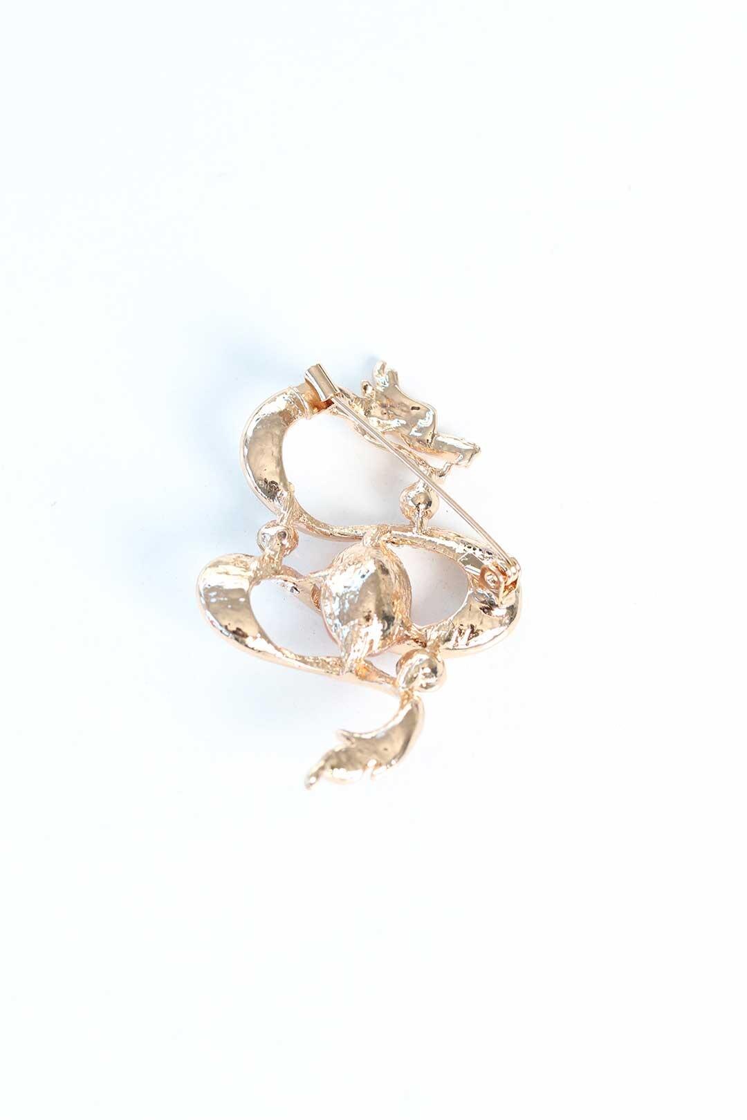 Zircon Stone Metal Brooch - Miya Brand - Fashion Accessory