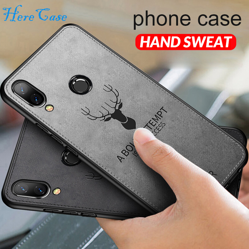 Funda de ciervo con textura de tela magnética para Xiaomi Mi 11 10 10T 10S 9SE Redmi Note 9 8 7 Pro K20 K40 funda trasera suave de TPU con imán incorporado
