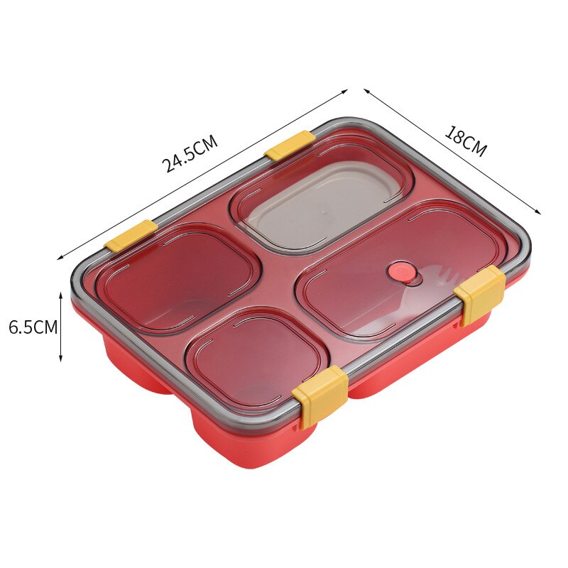 1300Ml/850Ml Gezonde Plastic Lunchbox Bpa Gratis Lekvrije Magnetron Bento Box Volwassenen Kid Lunchbox voedsel Container: 130ml Red