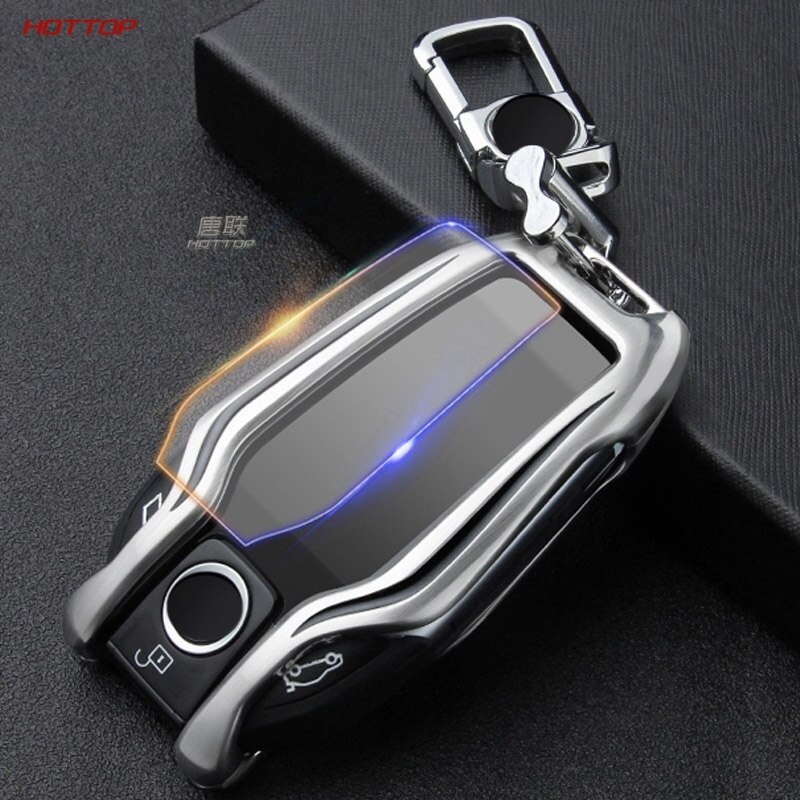 Metall + silikagel bil led display nøkkel deksel etui for bmw 7 series  i8 740 730li x3 x5: B sølv 3 stk