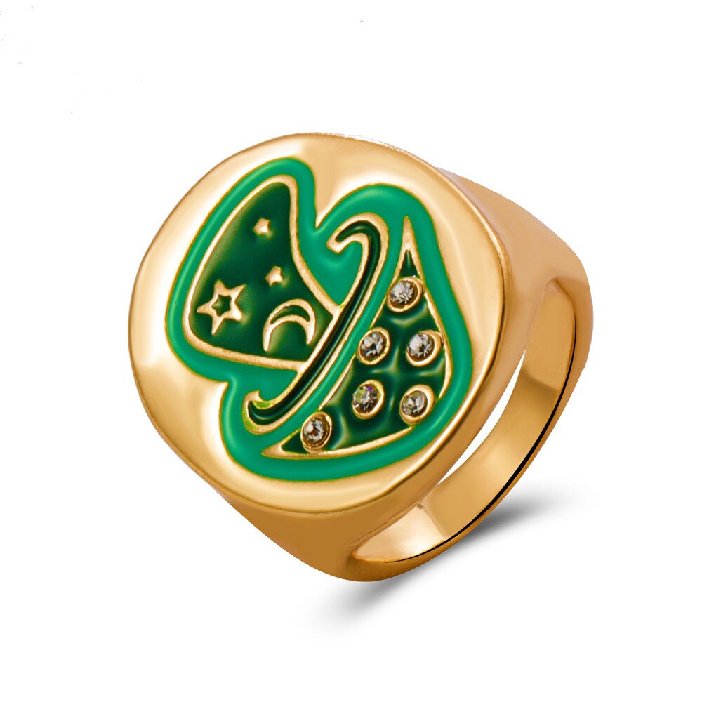 Pilzringe für damen, boho-pilzring, süßer Ring Ich bin koreanischen stil, schlichter partyring-schmuck: 148- grün