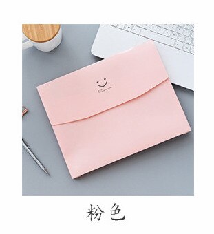A4 Candy Color Folder File Bag Large Capacity School Folders Folder for A4 Documents Briefcase Bag Stationery Supplies: Pink 
