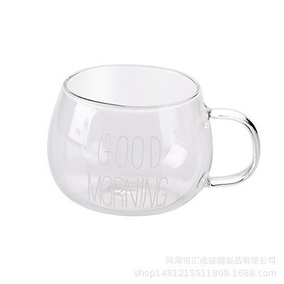 Dejlige glas morgenmad par kopper cappuccino latte kaffe te mælk yoghurt krus god morgen glas rejse kopper: Hvid