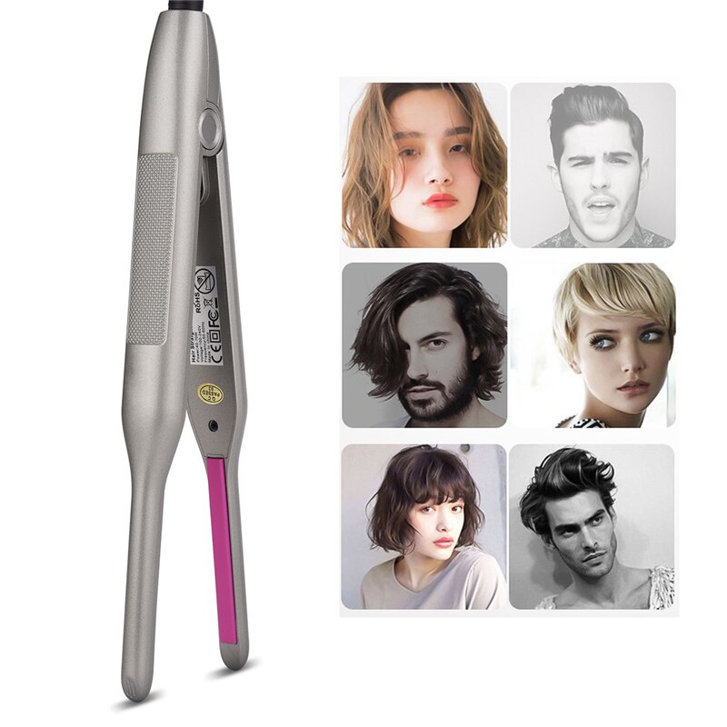 Pencil Flat Iron Small Beard Hair Straightener Curler for Short Hair Straightening Tool Fast heat up Temperature Adjustable 50