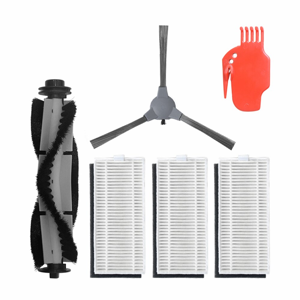 Rolki szczotka główna filtr zmywalny szczotka boczna dla Coredy R550 R500 + R600 R650 R750 D400 odkurzacz robot końcówka robić mopa części: 1