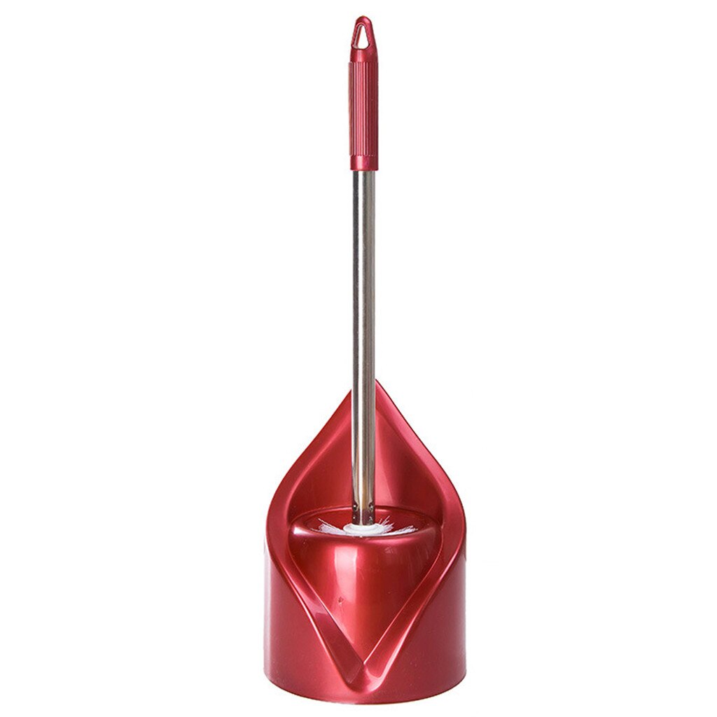 En Acier inoxydable à Long Manche Brosse de Toilette Ensemble Feuille Brosse Wc Set De Support Pour Toilettes Outils Propres Salle De Bain # p30