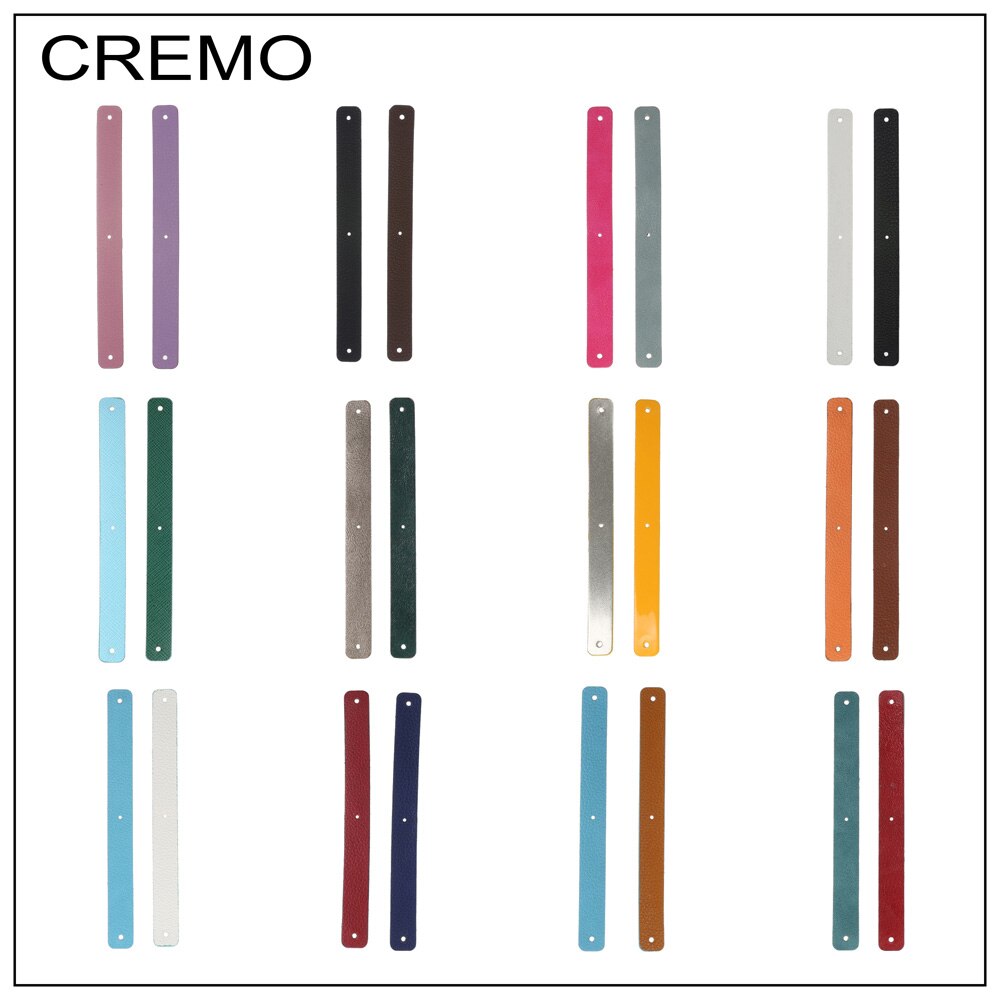 Cremo Stainless Steel Bangles Minimalist Eternal Bracelet Interchangeable Reversible Leather Strip Cocktail Bangle Pulseiras: PU leather10