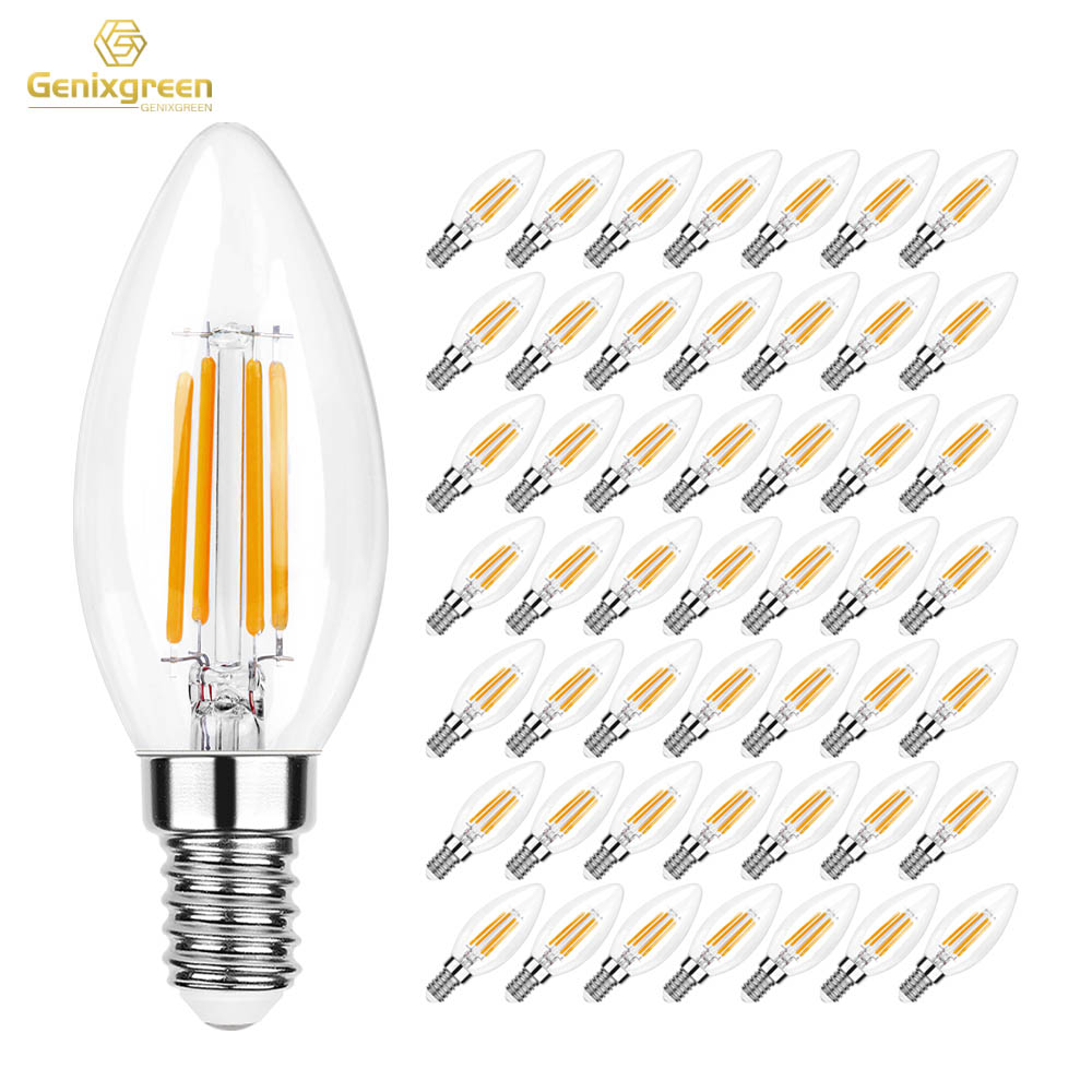 C35 4W E12 E14 candélabre ampoules LED 40 watts équivalent Dimmable 2700K blanc lustre ventilateur de plafond bougie ampoule