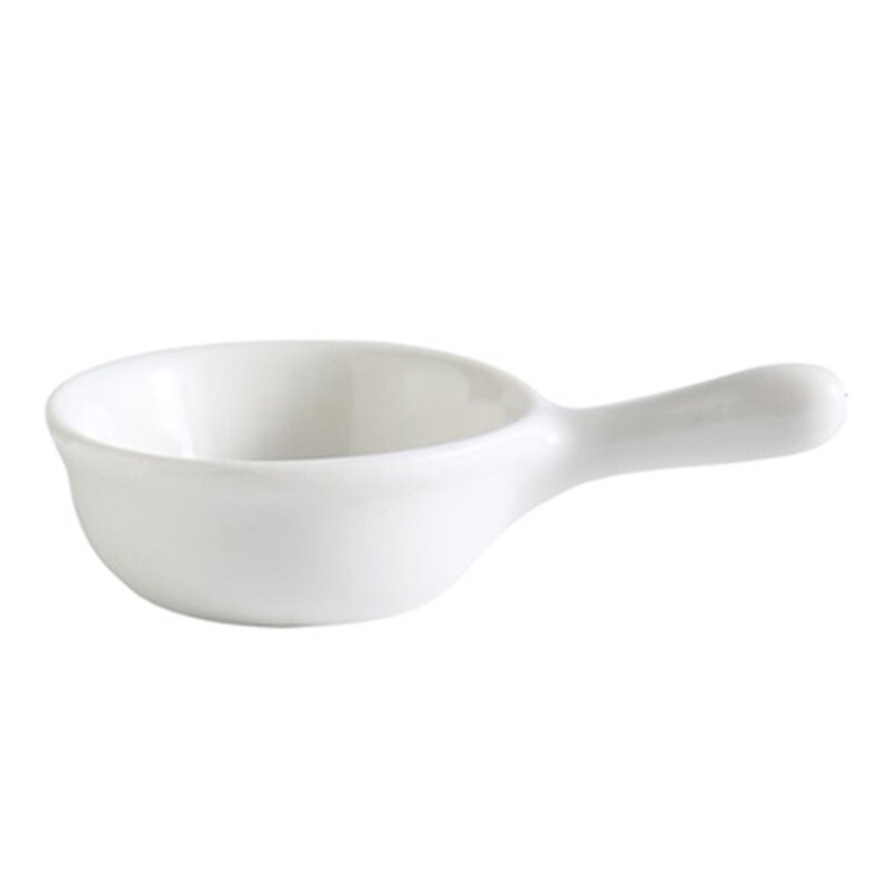 1 Pcs Mini Handle Ceramic Small Dishware Cute Soy Sauce Vinegar Snack Dish Tableware For Home Kitchen Supplies: WT