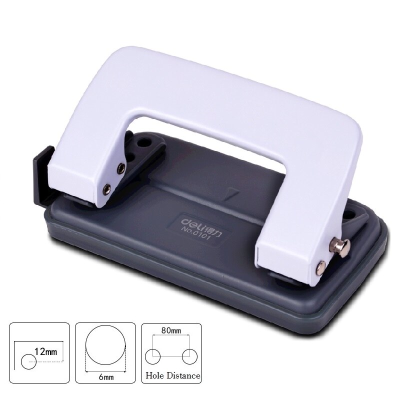 2-gat Punch Handmatig Mini Paper Punch Bureau Tool Desktop Duurzame Metalen Constructie, 10-vel Capaciteit, Willekeurige Kleur