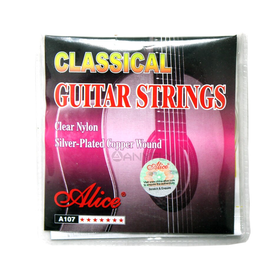 Alice A106H /QE27 cordes de guitare classiques cordes en Nylon cordes de guitare accessoires de guitare 1-6 jeux de cordes rentable: Black