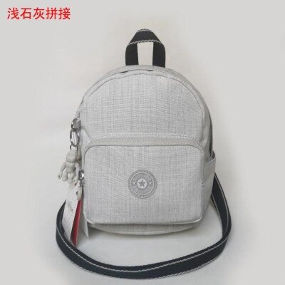 kids bag Original mini school Backpack Women nylon Bagpack small Shoulder keychain Back pack girls school bags mochila: gray 2