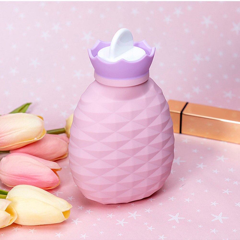 Pineapple Shape Silicone Water Bottle Hand Warmer Winter Warming Bag 200ml H99F