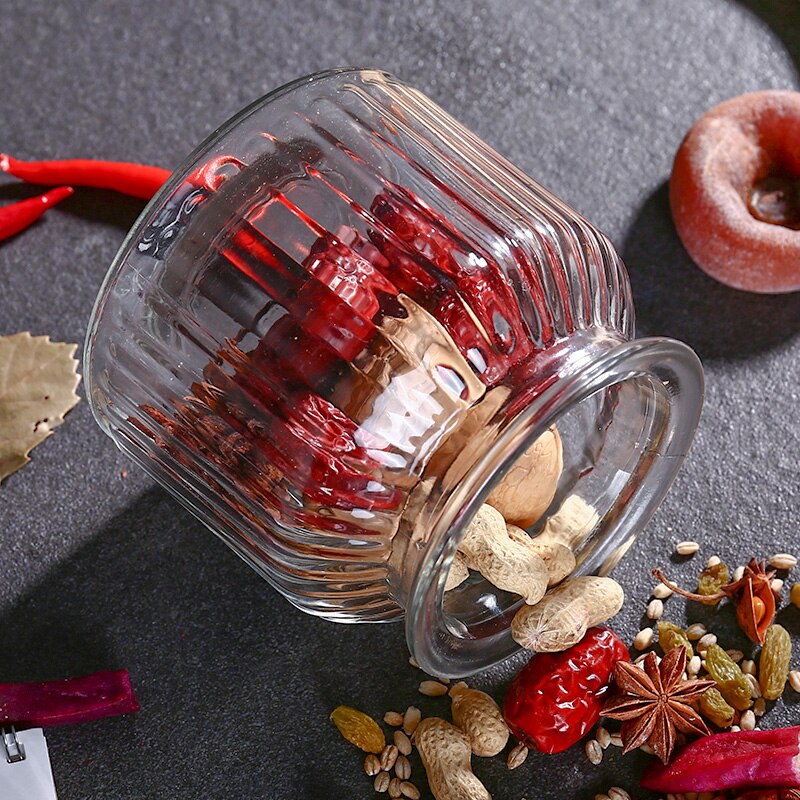 Honungsglas flaska fruktsås flaska spannmålsenzym flaska pickle pickle burk förvaringsburk glasburk hemliga stash glasburkar