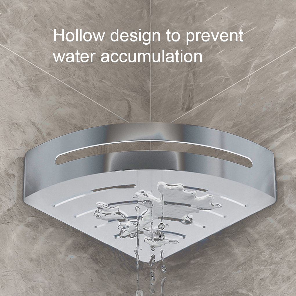 Aluminum Bathroom Shelf Shower Shelves No-drill Wall Mount Shower Storage Rack Corner Shelf Bathroom Accessories