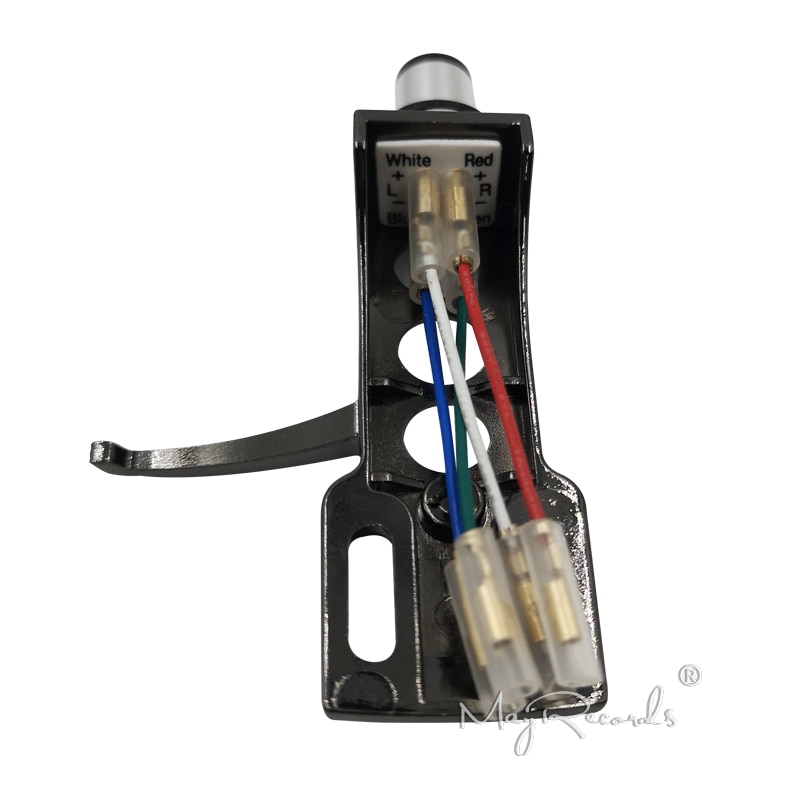 Universal LP Turntable Phono Headshell Mount Replacement Plastic with Lead Wires
