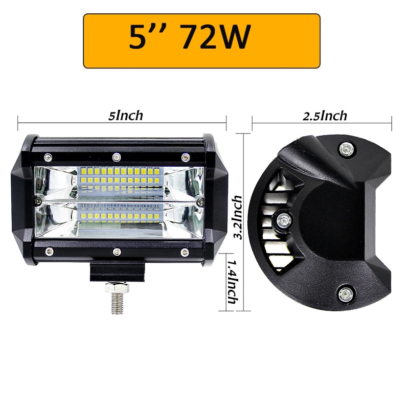 Auxtings 5 " 14 " 2 " 17 " 20 & 23 ; & #39 #39 3- riviä led-valopalkki maastoajoon led-palkki yhdistelmäkeila led-työvalopalkki kuorma-autoon, katumaasturiin, mönkijään 4 x 4 4wd 12v 24v