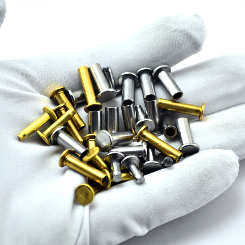 20Sets Messing Edelstahl Messer Griff Split Lock Nieten Schaft Verschluss Befestigung Schrauben Schrauben Küche Messer Kochgeschirr Werkzeuge