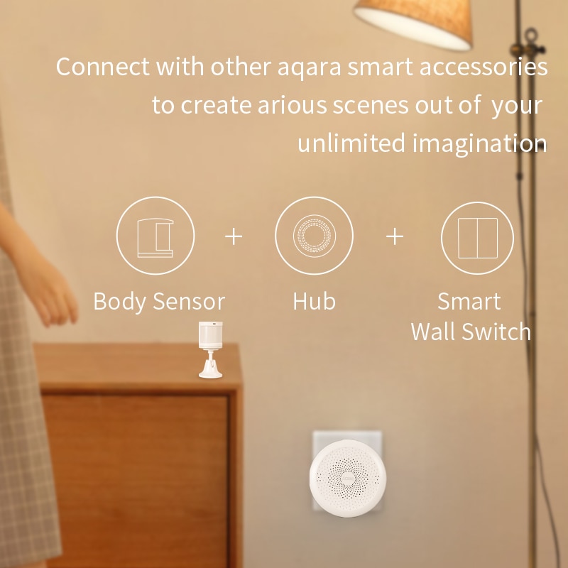 Xiaomi Smart mi passerelle 3 Aqara Hub avec rvb Led veilleuse sans fil Wifi Zigbee télécommande travail pour Apple Homekit Mi maison