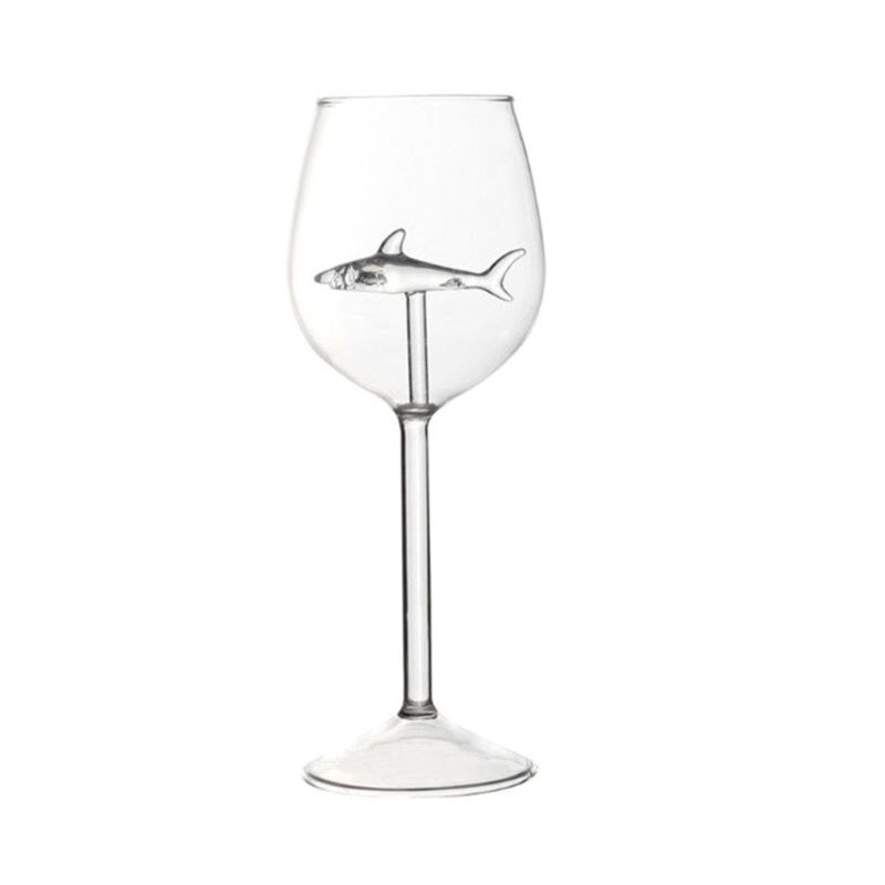 300Ml Rode Wijn Glazen Met Shark Binnen Beker Loodvrij Kristal Clear High-End Fluiten Glas keuken Bar Huis