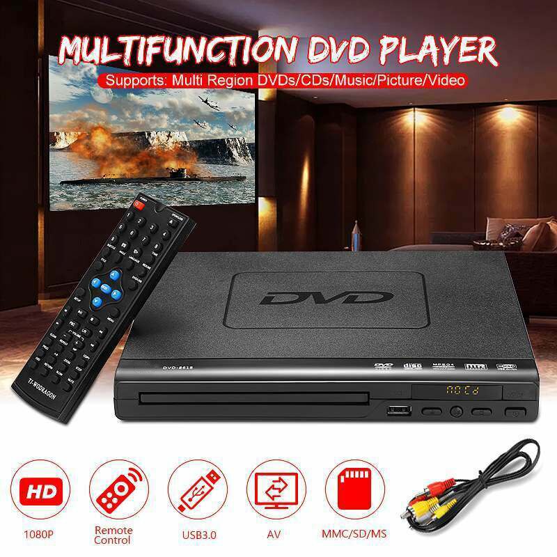 Mini lecteur DVD Portable EVD lecteur de musique lecteur de musique VCD lecteur de musique système de cinéma maison avec télécommande ue 1 pouce