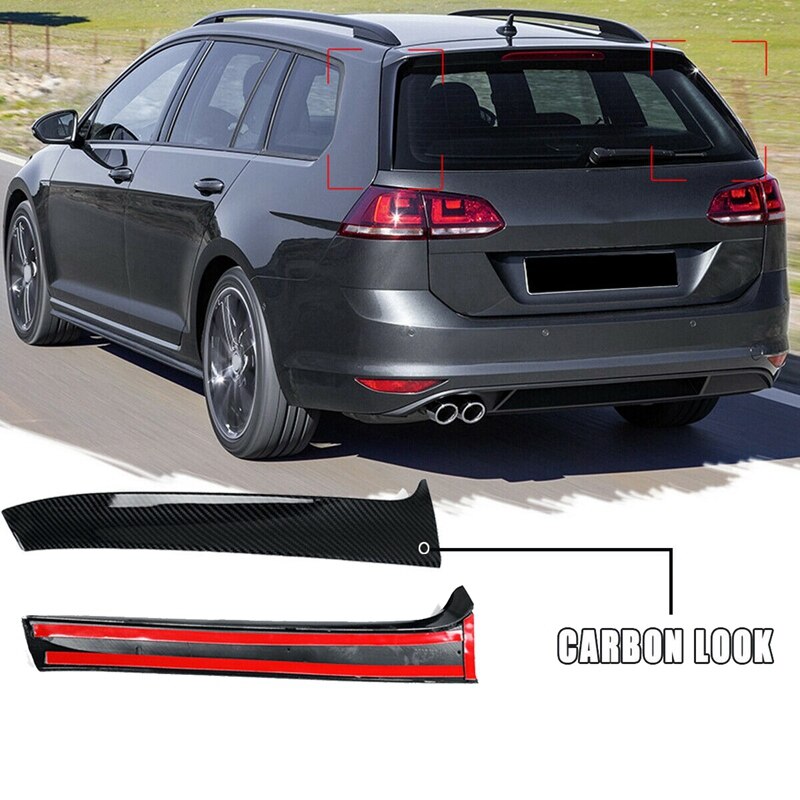 Carbon Fiber Rear Window Side Spoiler Trim For-VW Golf 7 R Variant Wagen