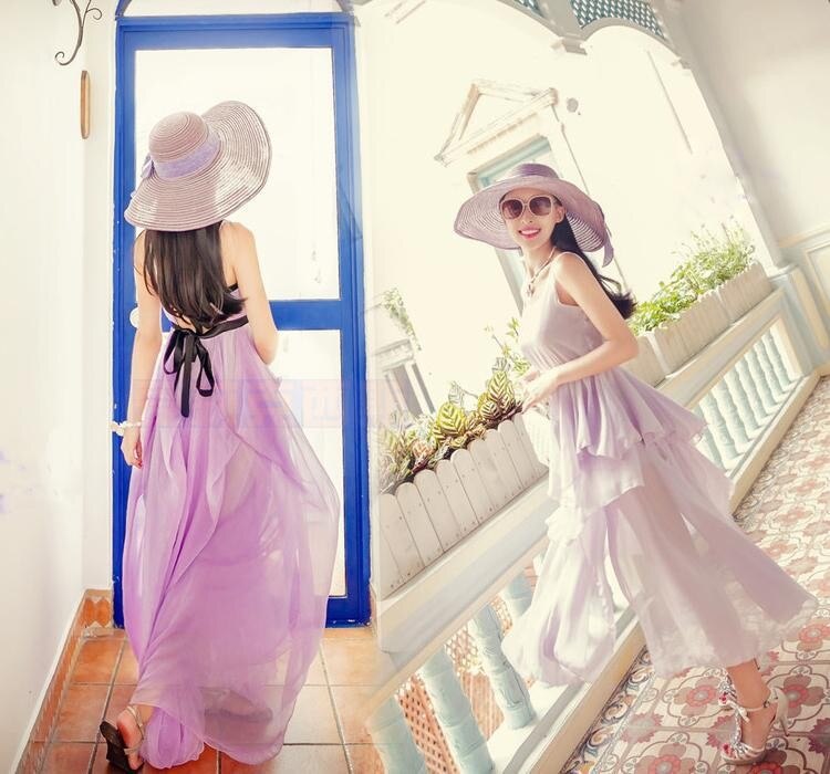 Koreansk stil kvinna solhatt för strandhatt med fjärilsbåge flytbar campinghatt för vandring