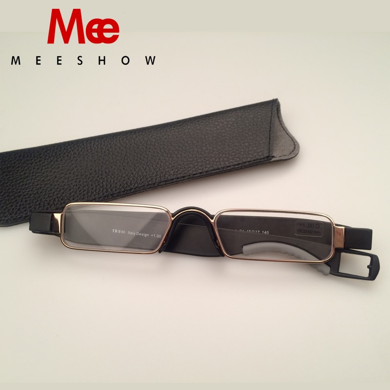 Pod lunettes de lecture TR90 résine lentille hommes femmes acier inoxydable lecture eye ward 360 Flex + 1.0 ~ + 3.5 boîtier d'alimentation inclus 6112