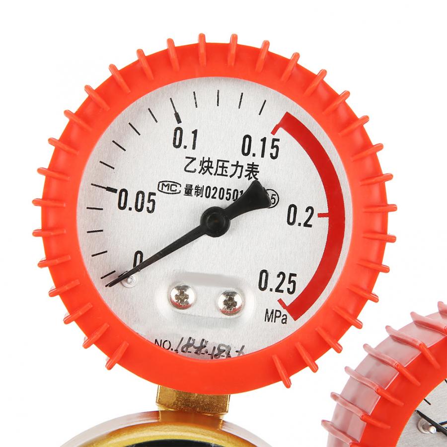 0,01-0.15MPa reductor de presión de Gas de acetileno regulador de flujo de aire medidor de medición de presión de Gas