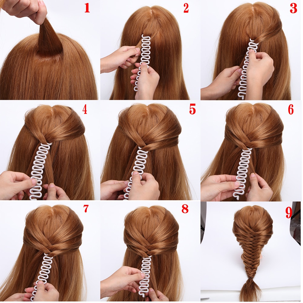1Pc Franse Hair Styling Clip Stick Bun Maker Braid Tool Haaraccessoires Twist Vlecht Haar Vlechten Tool Voor Vrouwen meisjes Wit