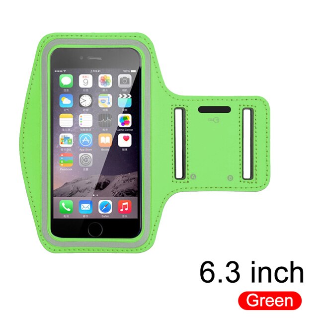 Für Redmi Hinweis 8 6,3 zoll Outdoor-Sport Telefon Cace Für Huawei P30 Lite Gym Lauf Telefon Tasche Arm Band für iPhone 11 6,3 zoll: Green