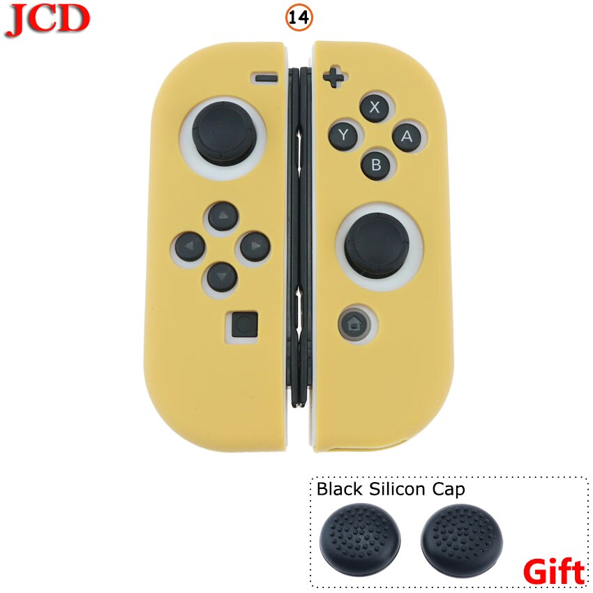 JCD For Nintend for Switch Controller Gamepad Joystick Silicone Case For Nintendo for Switch NS Black Silicon Cap: No14