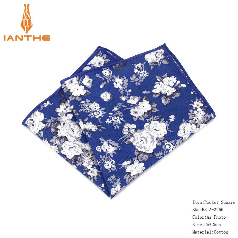 Brand Style Hankerchief Scarves Vintage Cotton Pocket Hankies Men's Pocket Square Handkerchief Flower Paisley Hanky: IA3266