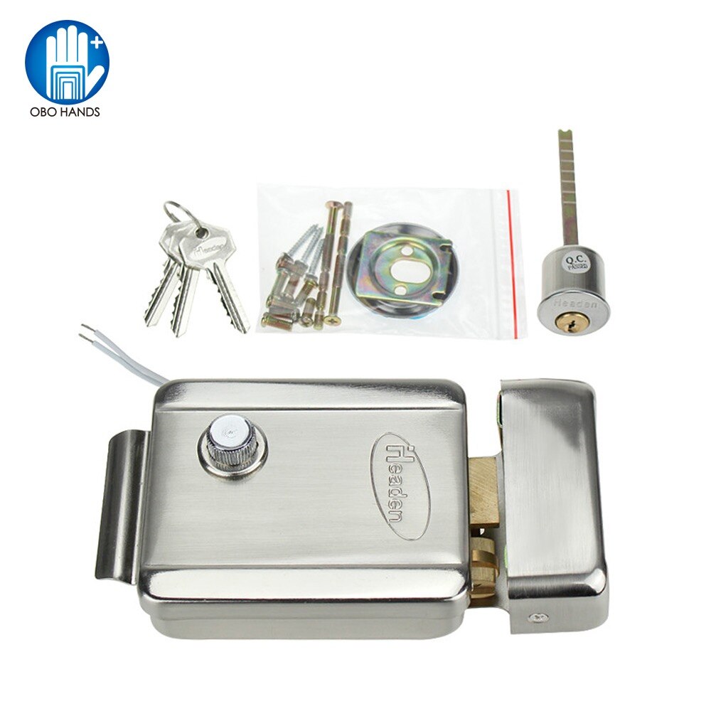 Toegangscontrole Elektrische Controle Lock Gewijd Elektronische Lock Dc 12V Nc Type Metalen Met Sleutels Voor Toegangscontrole Systeem kit