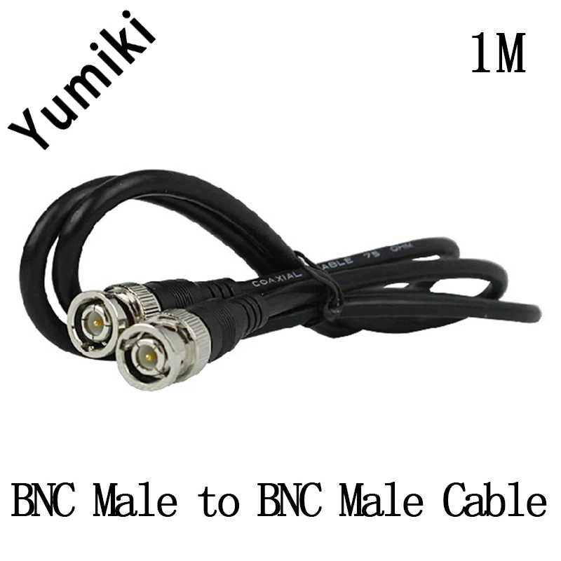 Yumiki-Cable Coaxial BNC para cámara CCTV, Cable macho a macho, SYV-75-3, 1m