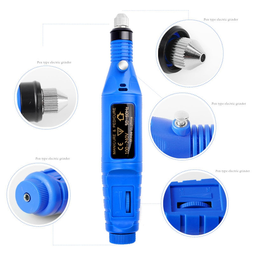 15 Pcs/set Diy Electric Engraving Engraver Pen Carve Tool For Jewelry Metal Glass Eu Plug For 6 Colors#9