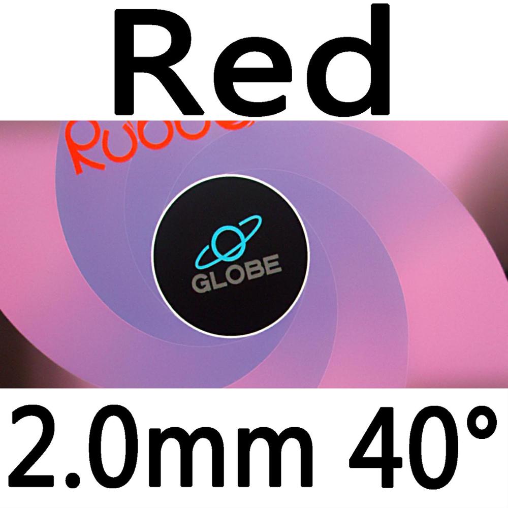 Globe 999 Pips-In Table Tennis (PingPong) Rubber with Sponge: red 2.0mm H40