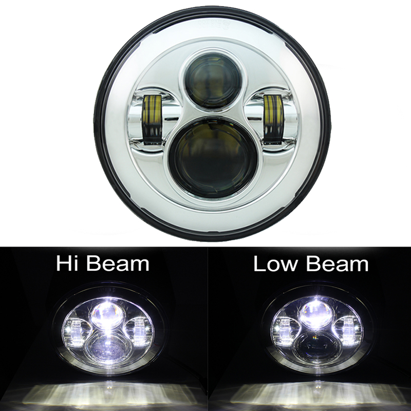 7 Inch Round LED Work Light, 60W Flood Spot Combo Beam LED Light Daytime Driving Off Road Headlight for Jeep 4x4 Offroad ATV: Type K