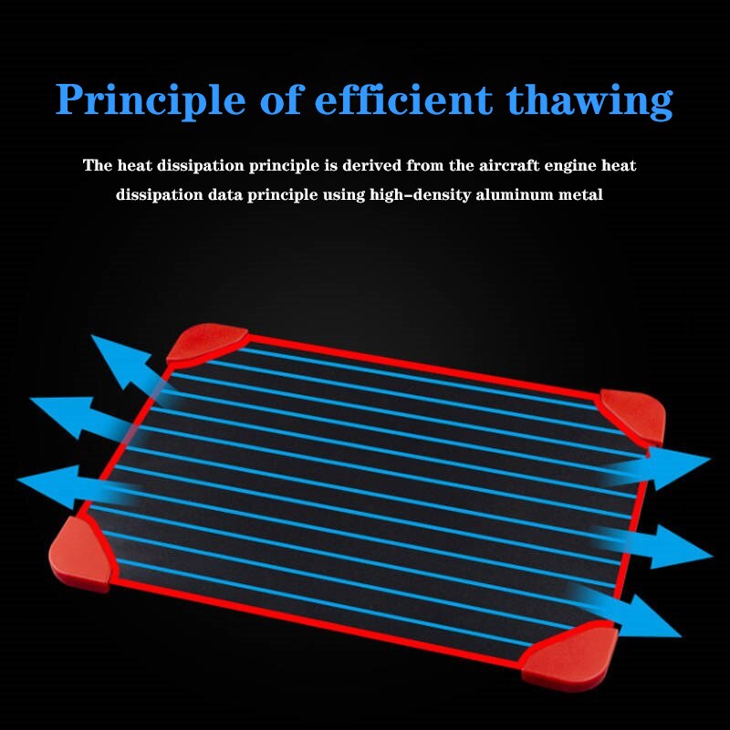 QDRR Fast Defrost Tray Fast Thaw Meat Fish Fruit Sea Food Quick Defrosting Plate Board Tray Kitchen Gadget Tool