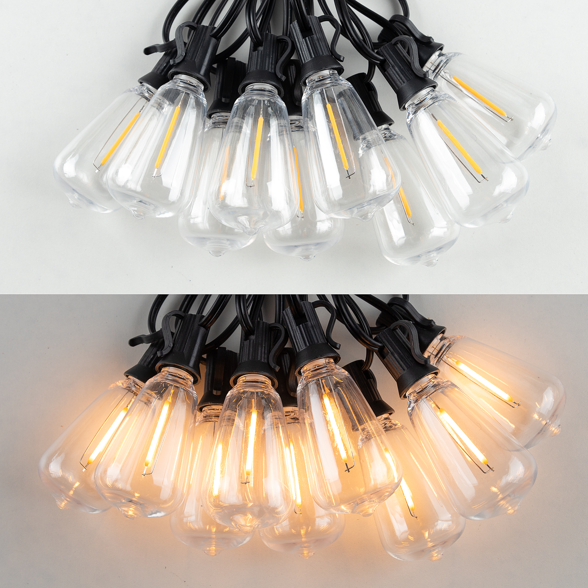 ST38 Lichtslingers Buitenslinger Aansluitbaar Onbreekbaar Waterdicht Plastic LED-lamp Dimbaar Patio Tuin Decor Fairy Lighst