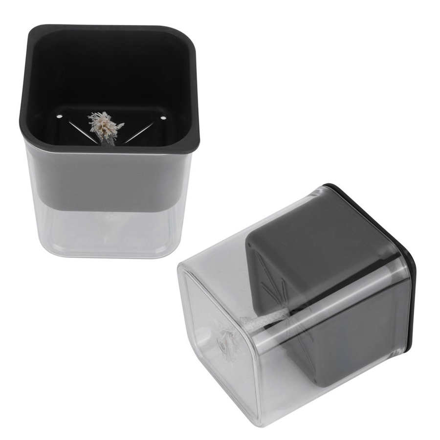 acrylic box remote control Flower Pot Transparent Plant Pot Self Watering Automatic Water Absorption Planter