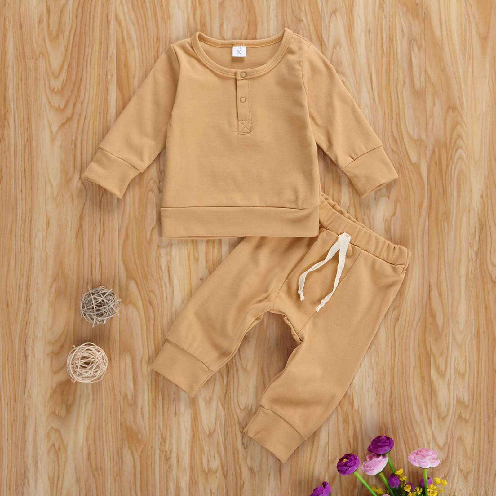 Infant Newborn Baby Girl Clothes Boys Loose Winter Warm T-shirt Long Sleeve Tops+Pants Outfits Toddler Winter Sets kids clothes