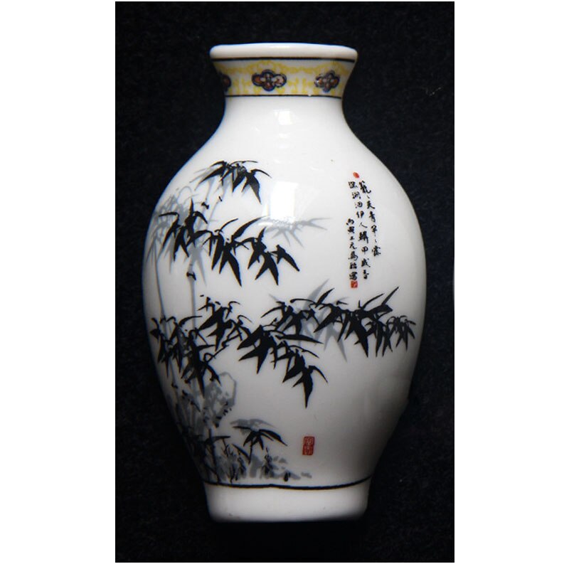Chinese Blauw En Wit Porselein Vaas Koelkastmagneet Souvenir Geschilderd Keramische Ambachten Koelkastmagneet Relatiegeschenken: bamboo