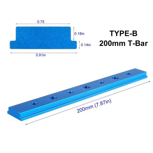 100-450Mm T-Bar Slider 100/200/300/450Mm 100Mm-450mm 100Mm/200Mm/300Mm/450Mm: 200mm  T Bar Type B