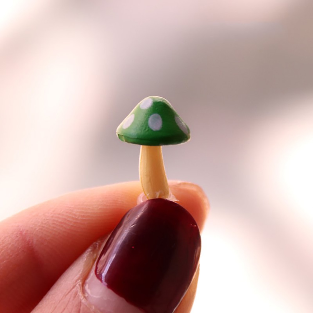 5 stk mini champignon plast figurer håndværk diy miniature dyr mikro landskab hjem indretning til mikro landskab yard bonsai