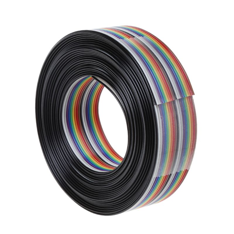 5M Rainbow Kabel 20Pin Dupont Draad Met 1.27Mm Lijn Pitch Sluit Draden