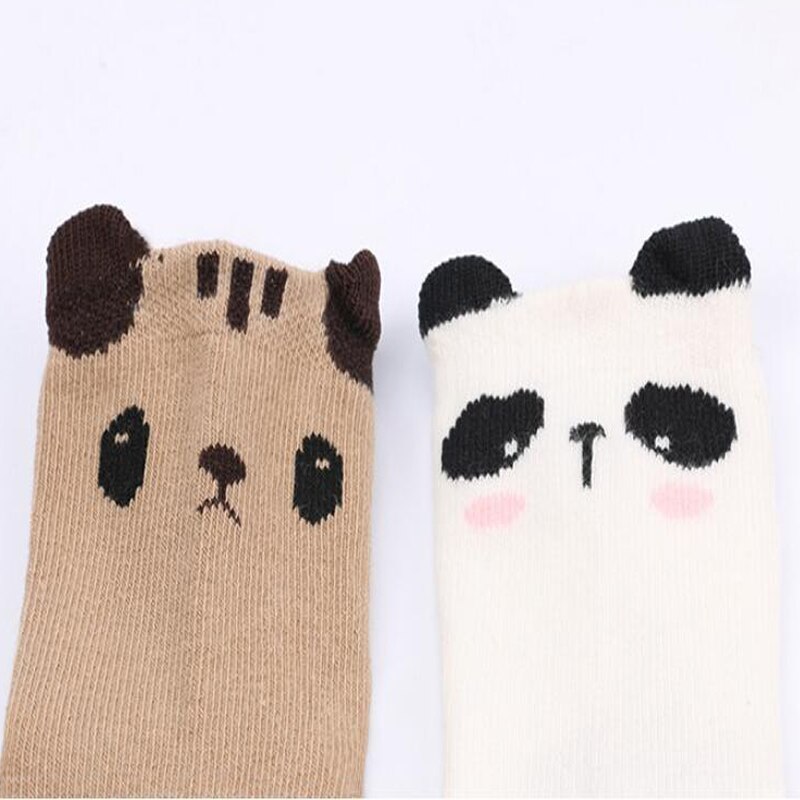 Calcetines de bebé suelas de goma suave inferior antideslizante calzado de dibujos animados tridimensional panda ardillas zapatos de niño calcetines de suelo para el hogar